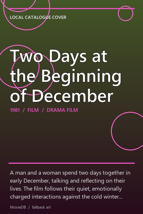 Two Days at the Beginning of December poster