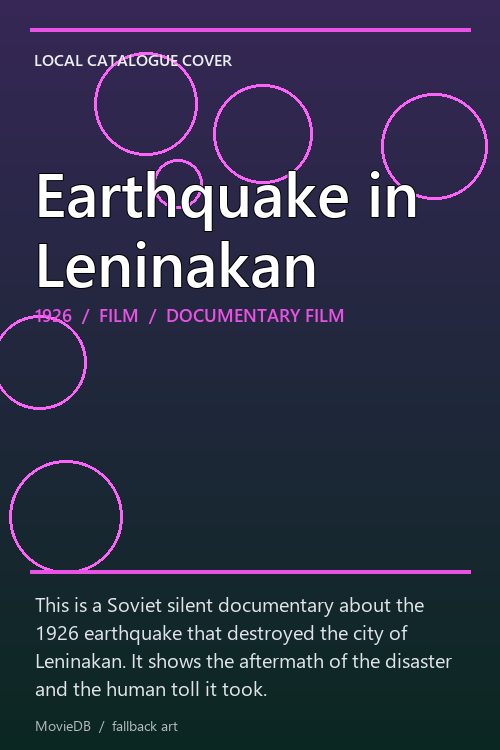 Earthquake in Leninakan poster