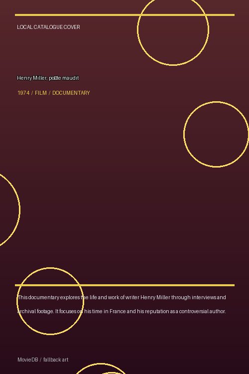 Henry Miller, poète maudit poster