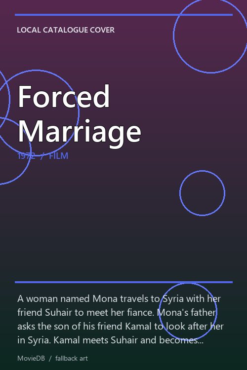 Forced Marriage poster