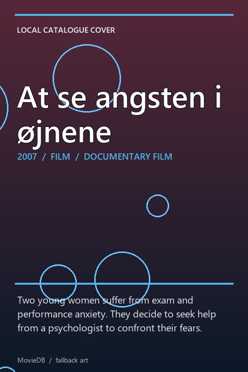 At se angsten i øjnene poster