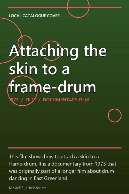 Attaching the skin to a frame-drum poster