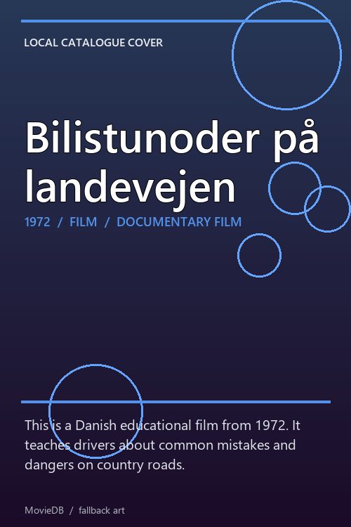 Bilistunoder på landevejen poster