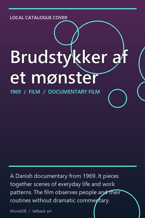 Brudstykker af et mønster poster