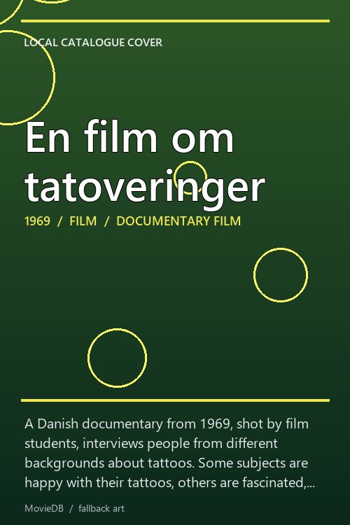 En film om tatoveringer poster