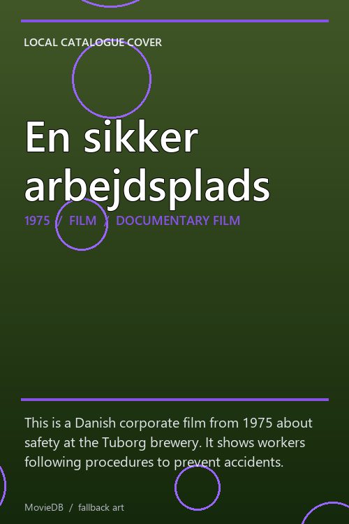En sikker arbejdsplads poster