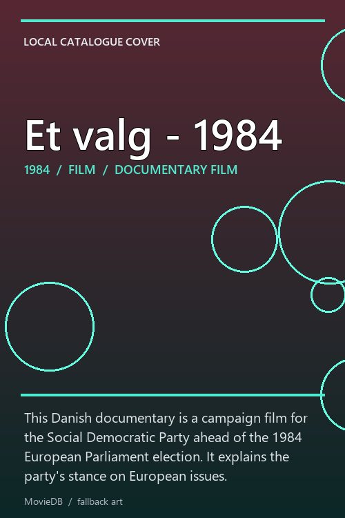 Et valg - 1984 poster