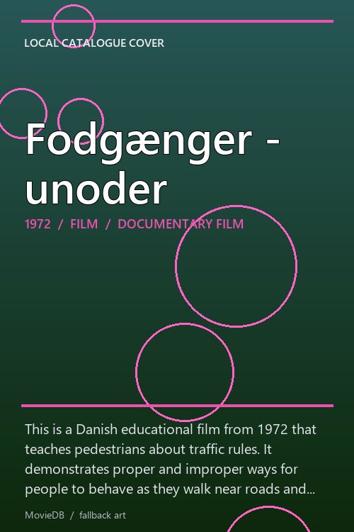 Fodgænger - unoder poster
