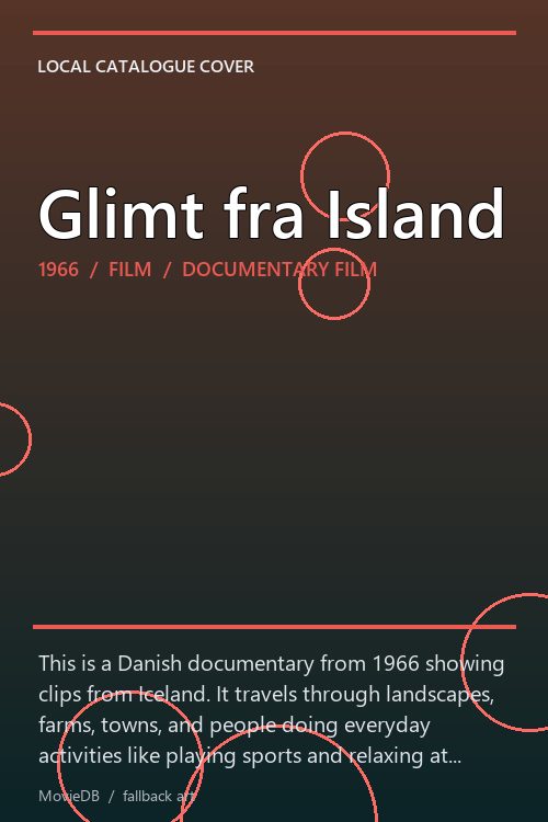 Glimt fra Island poster