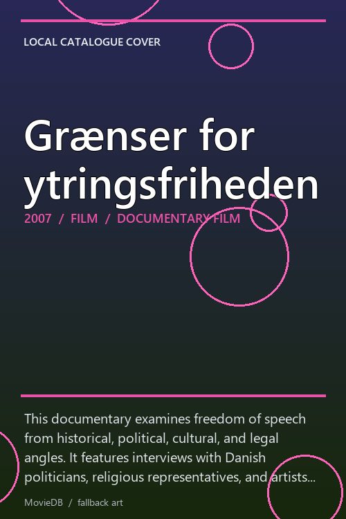 Grænser for ytringsfriheden poster