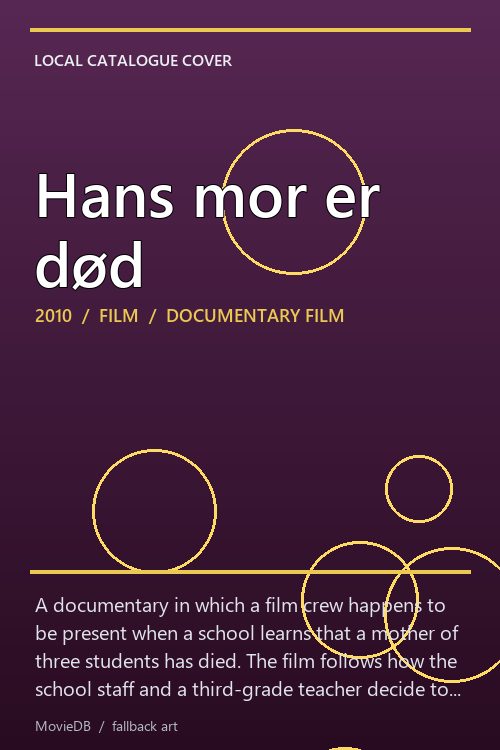 Hans mor er død poster