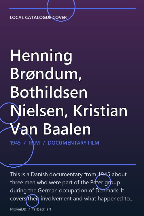 Henning Brøndum, Bothildsen Nielsen, Kristian Van Baalen poster