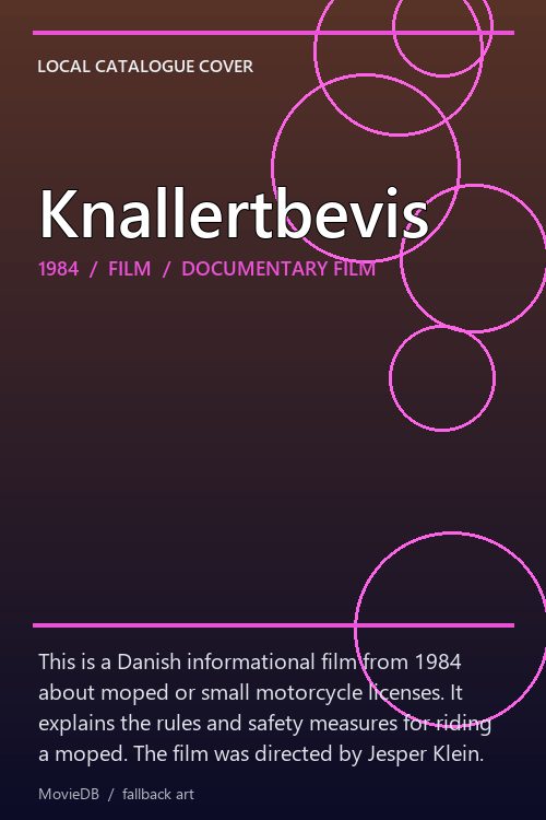 Knallertbevis poster