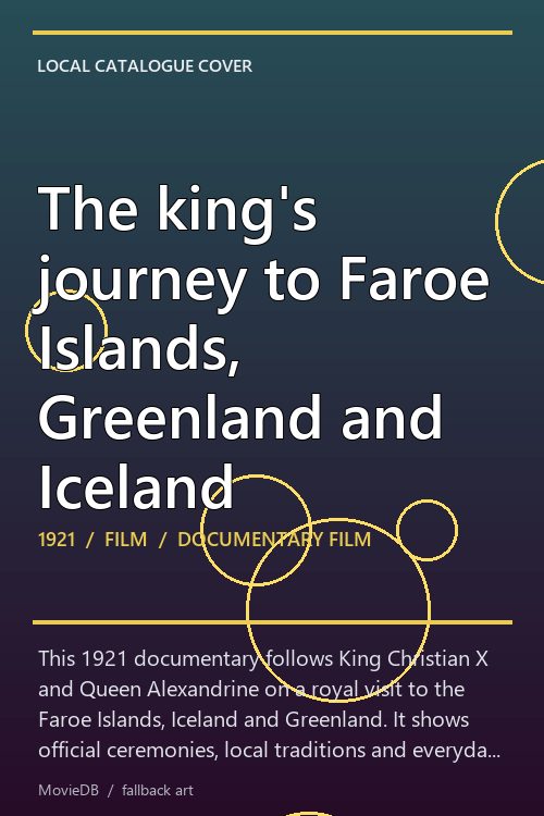 The king's journey to Faroe Islands, Greenland and Iceland poster