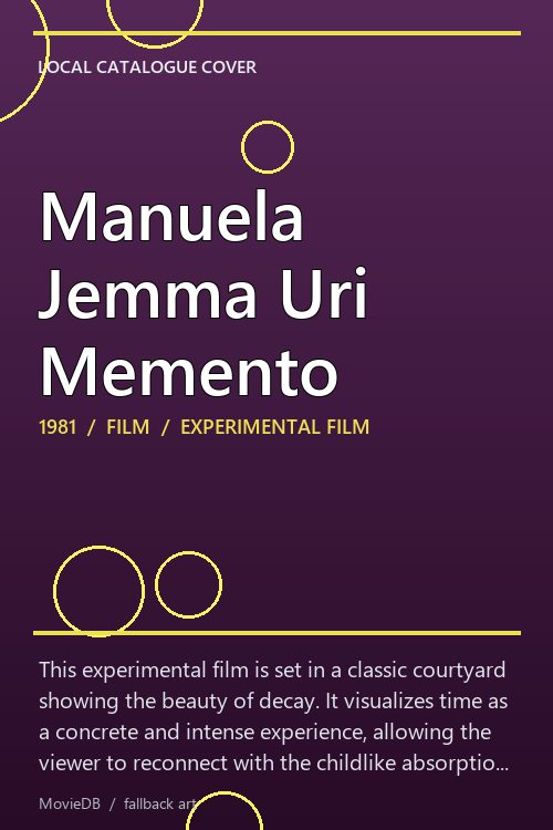 Manuela Jemma Uri Memento poster