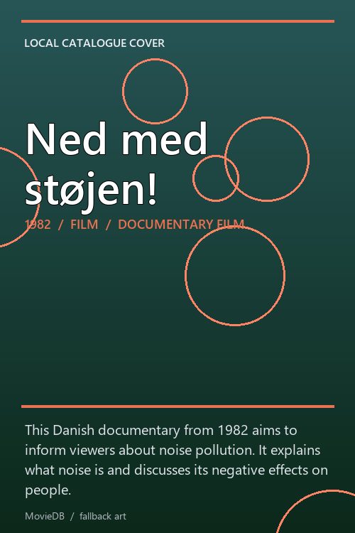 Ned med støjen! poster