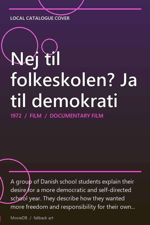 Nej til folkeskolen? Ja til demokrati poster