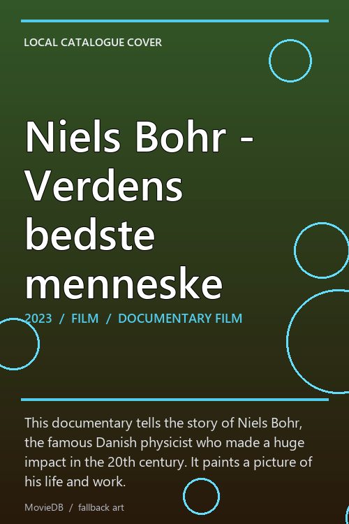 Niels Bohr - Verdens bedste menneske poster