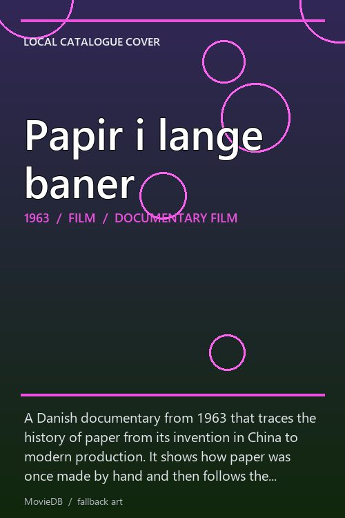 Papir i lange baner poster