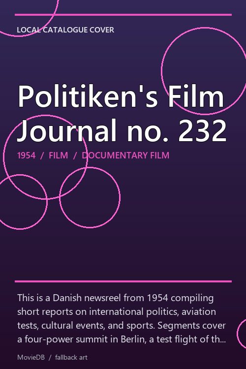 Politiken's Film Journal no. 232 poster