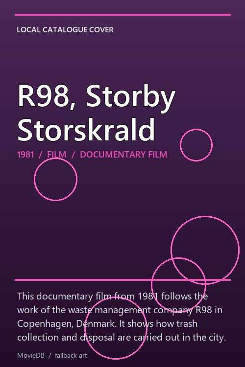 R98, Storby Storskrald poster
