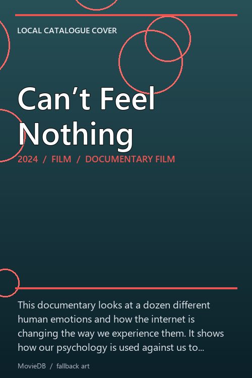Can’t Feel Nothing poster