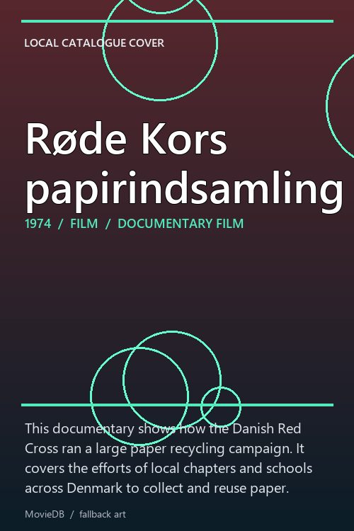 Røde Kors papirindsamling poster