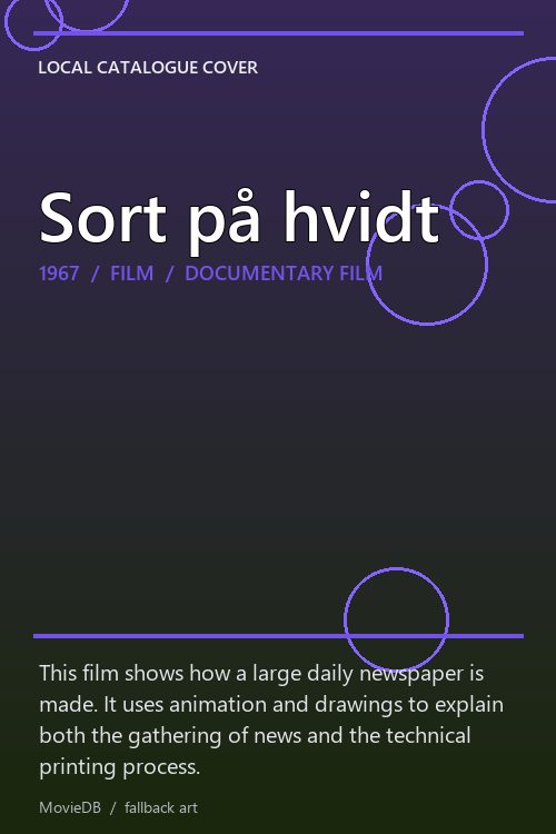 Sort på hvidt poster