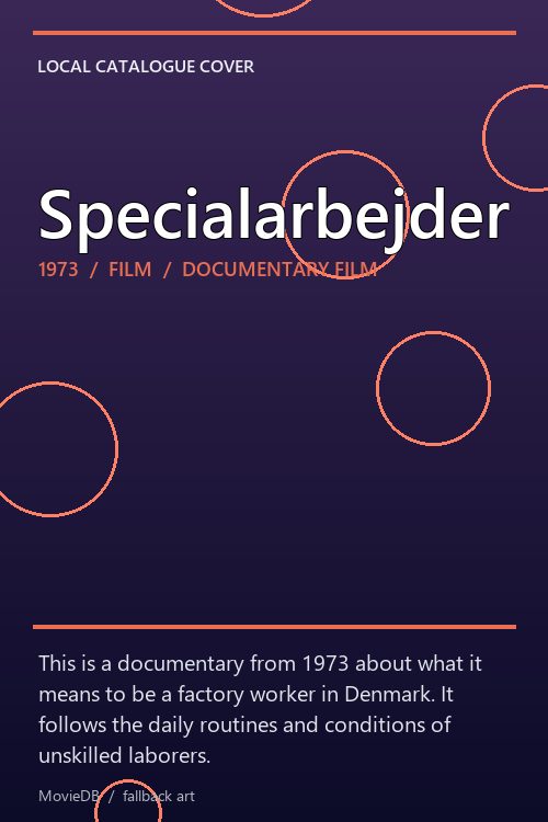 Specialarbejder poster