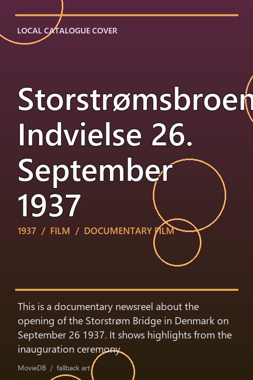 Storstrømsbroens Indvielse 26. September 1937 poster
