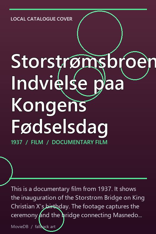Storstrømsbroens Indvielse paa Kongens Fødselsdag poster