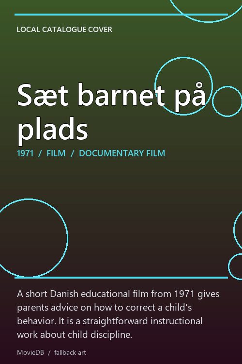 Sæt barnet på plads poster
