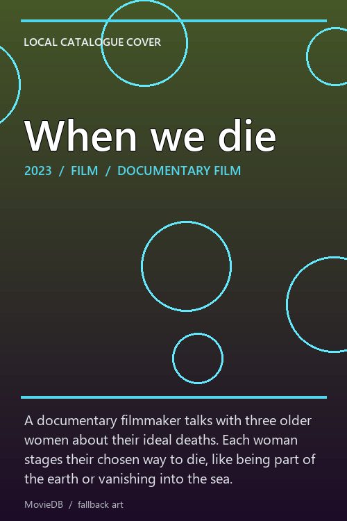 When we die poster