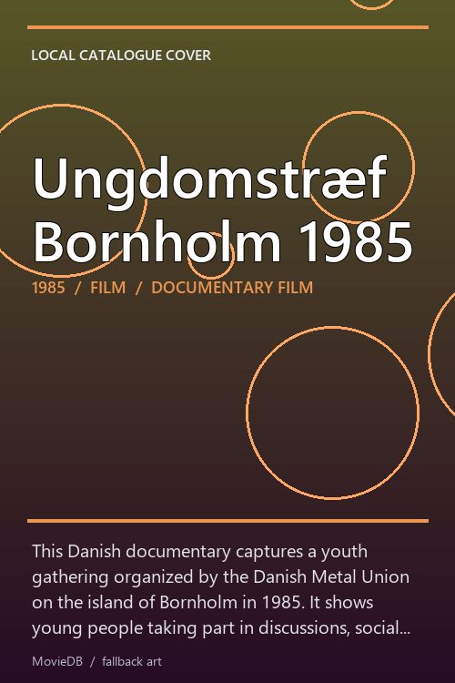 Ungdomstræf Bornholm 1985 poster