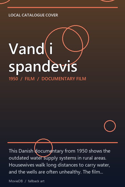 Vand i spandevis poster