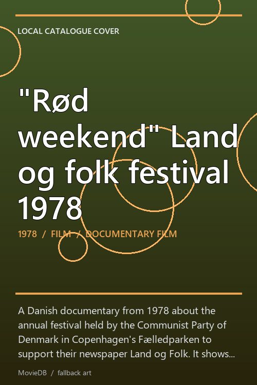 "Rød weekend" Land og folk festival 1978 poster