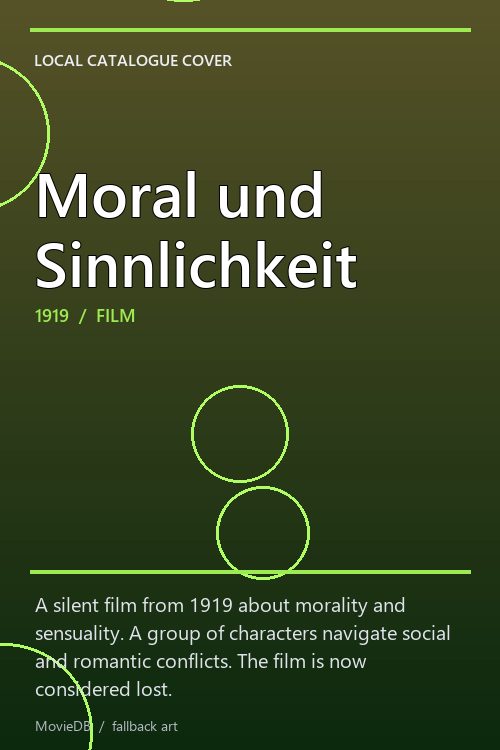 Moral und Sinnlichkeit poster