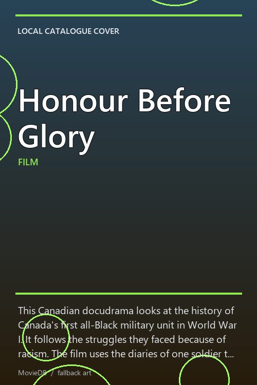 Honour Before Glory poster