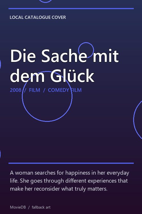 Die Sache mit dem Glück poster