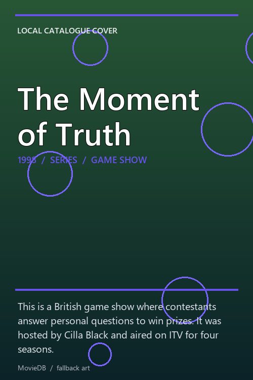 The Moment of Truth poster