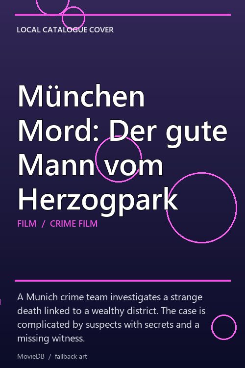 München Mord: Der gute Mann vom Herzogpark poster