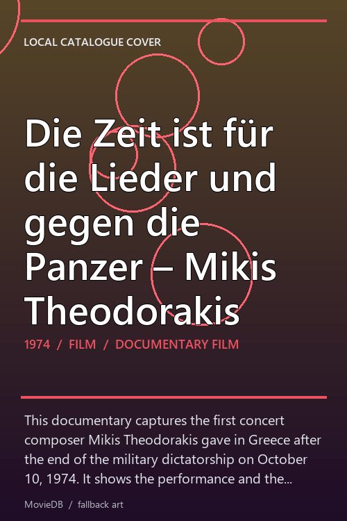 Die Zeit ist für die Lieder und gegen die Panzer – Mikis Theodorakis poster