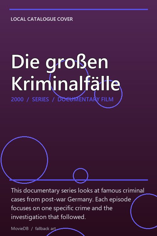Die großen Kriminalfälle poster