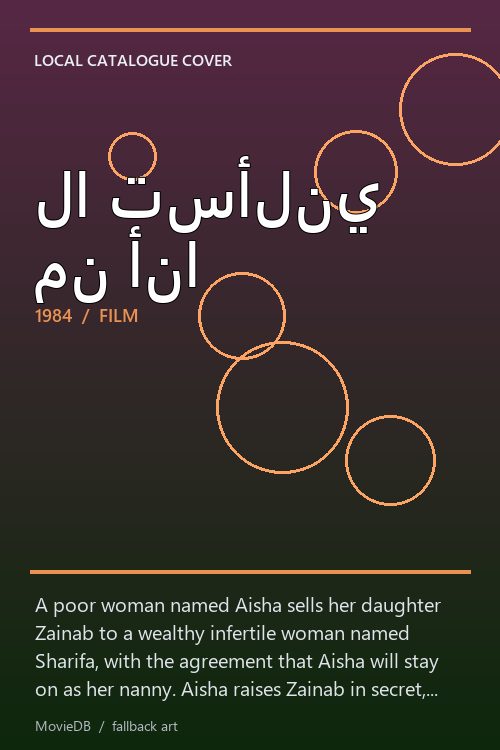 لا تسألني من أنا poster