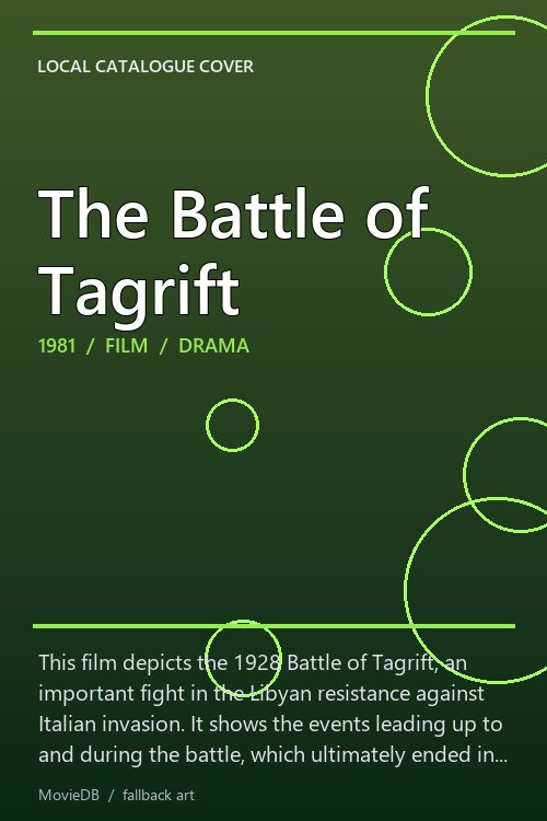 The Battle of Tagrift poster