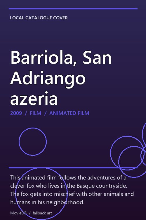 Barriola, San Adriango azeria poster