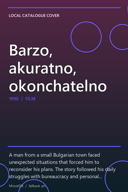 Barzo, akuratno, okonchatelno poster