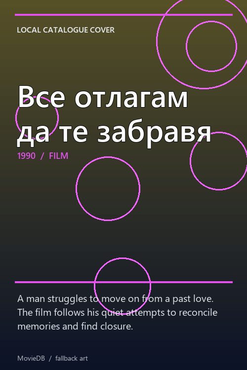 Все отлагам да те забравя poster