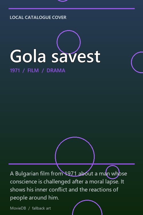 Gola savest poster