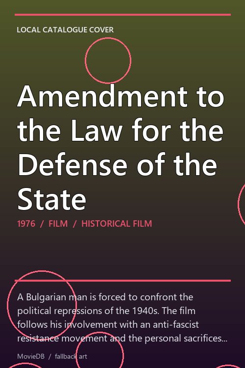 Amendment to the Law for the Defense of the State poster